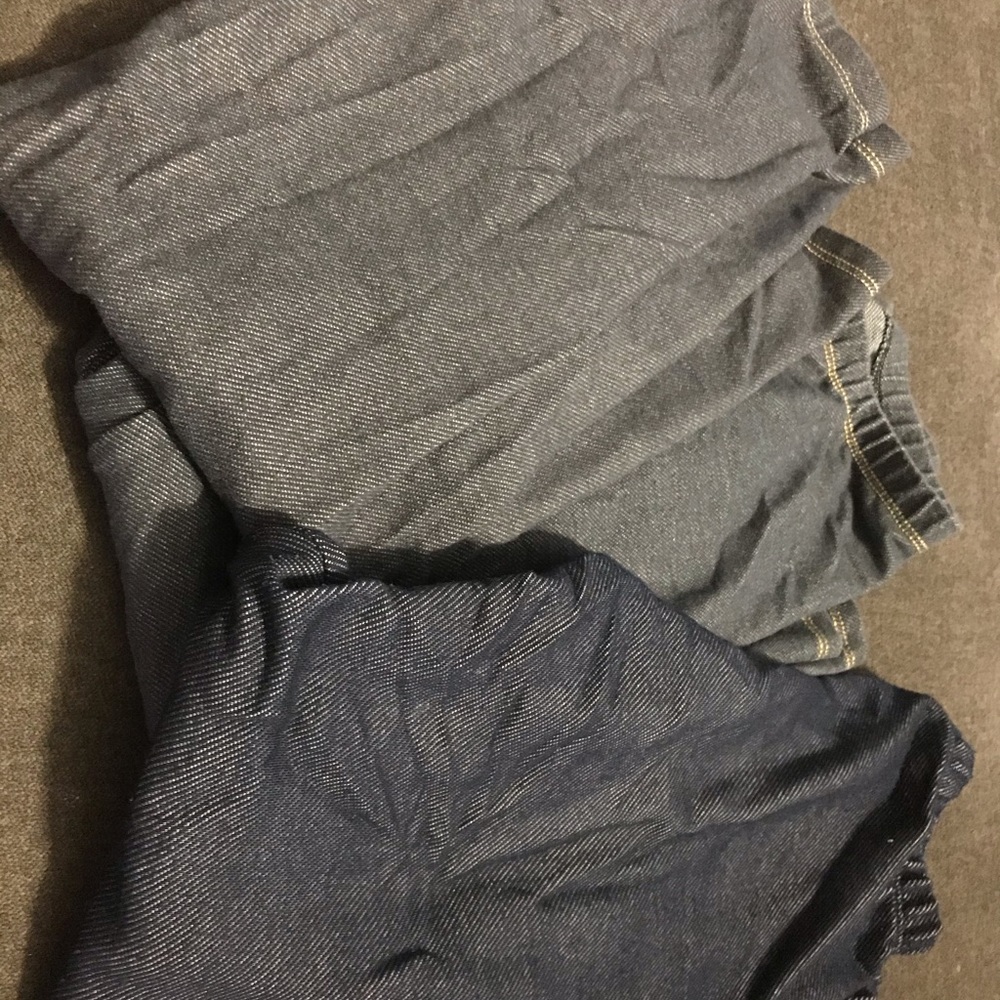 3 girls denim leggings